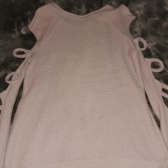 Blush pink open sleeve Express Sweater - Picture 4 of 4